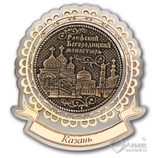 Магнит из бересты Казань-Раифский Богородицкий монастырь лента серебро